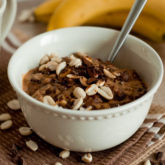 Chocolate Peanut Butter Oatmeal