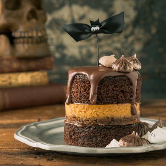 Chocolate & Pumpkin Pie Layer Cake