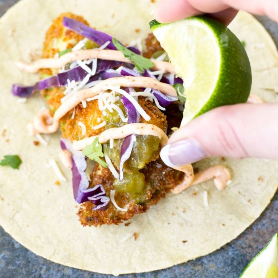 Fried Avocado Tacos