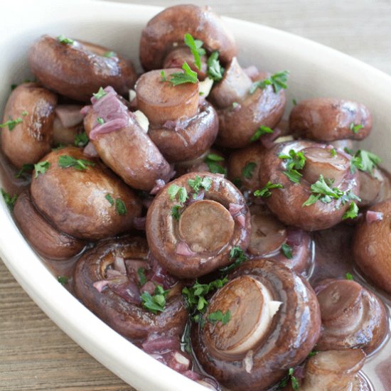 Red Wine and Garlic Mushrooms