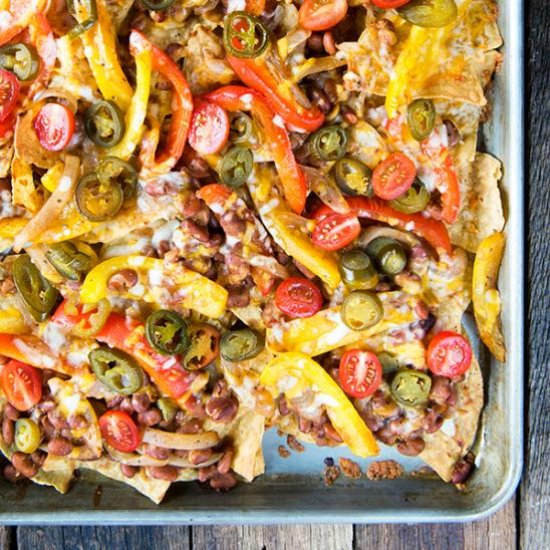 Veggie Fajita Sheet Pan Nachos