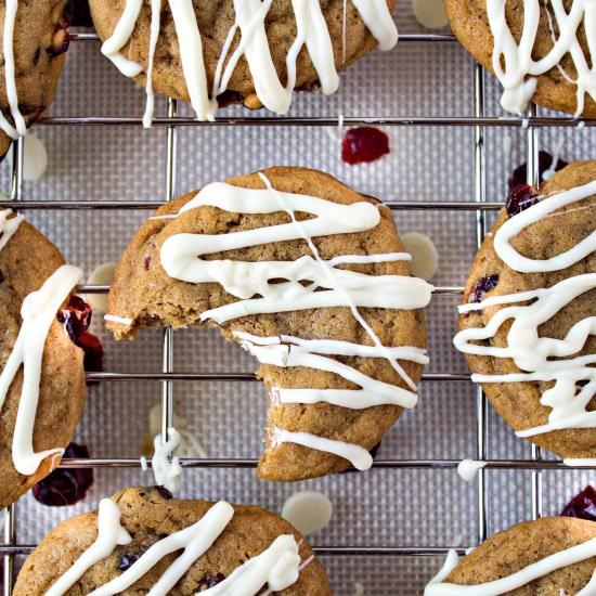 cranberry & white chocolate cookies