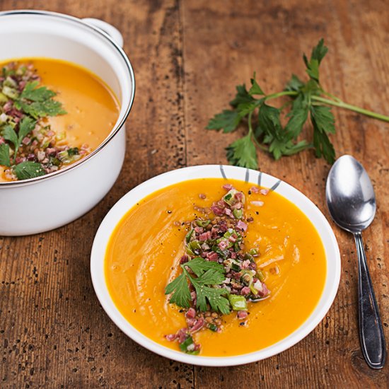 Pumpkin lentils stew