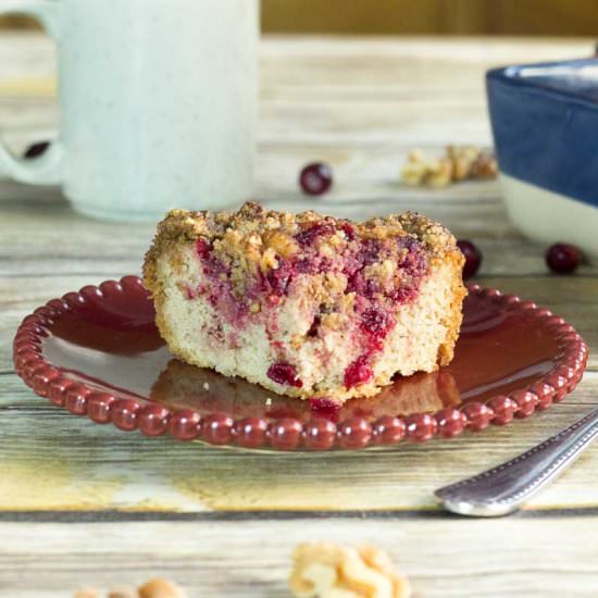 Cranberry Walnut Crumb Cake