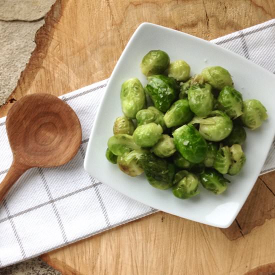 Braised and Glazed Brussels Sprouts