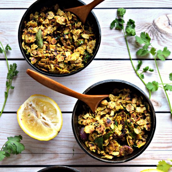 Leftover Chapati Poha/Puffed Rice