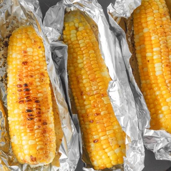 Oven-Roasted Garlic Corn on the Cob