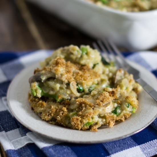 Broccoli & Cheddar Quinoa Casserole