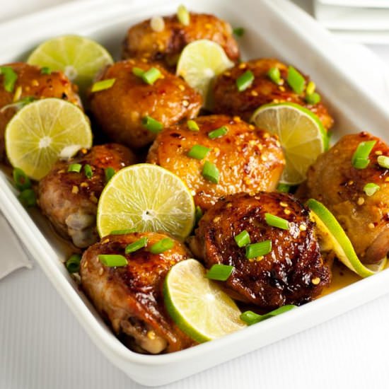 Honey Lime Chili Chicken Thighs