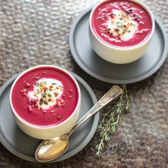 Simple roasted beet soup