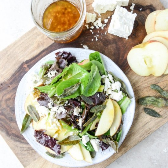 honeycrisp salad with crispy sage