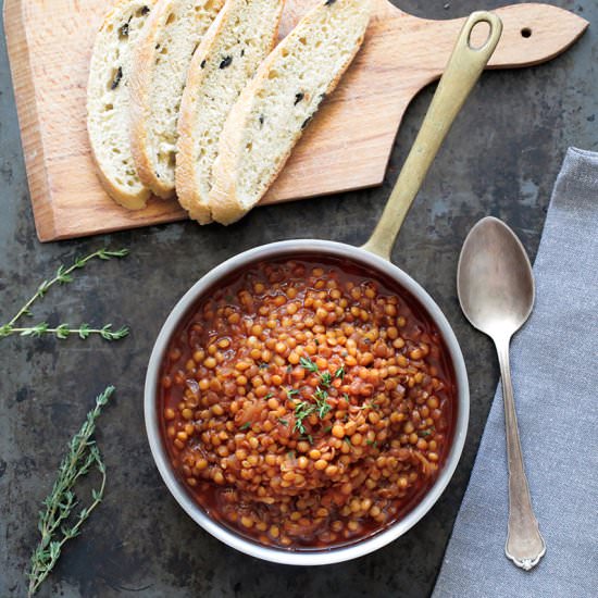 Simple Vegan Balsamic Lentil Stew