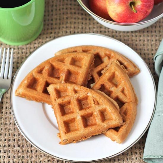 Vegan Gluten Free Apple Cinnamon Waffles