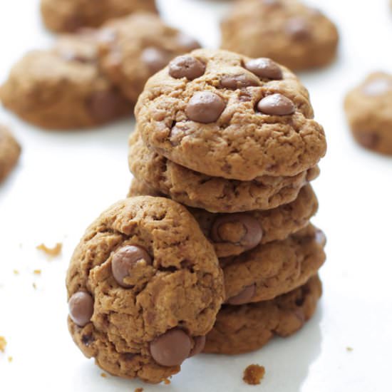 Pumpkin Double Chocolate Cookies