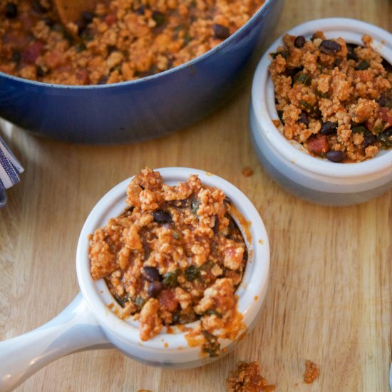 Black Bean, Chicken & Spinach Chili