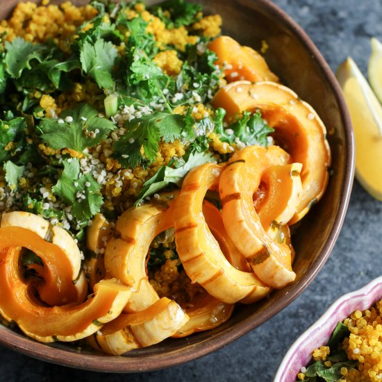 Turmeric Quinoa & Delicata Squash