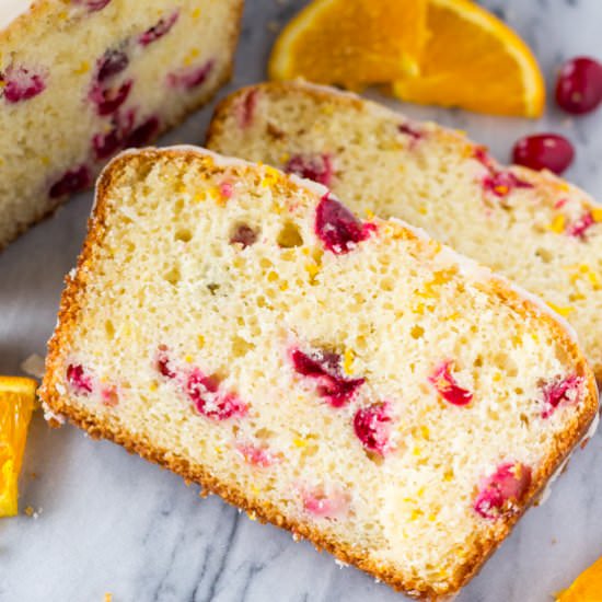 Glazed Cranberry Orange Loaf