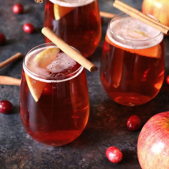 Apple Cinnamon Cranberry Mimosa