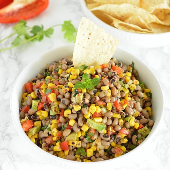 Zesty Black Eyed Pea and Corn Salsa