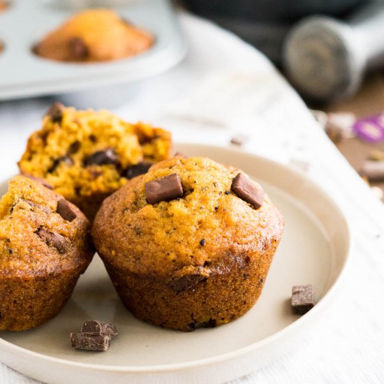 Pumpkin Chocolate Chip Muffins