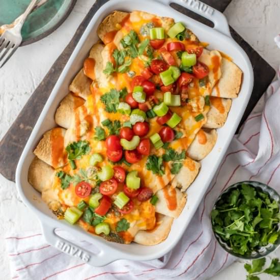 Buffalo Chicken Enchiladas