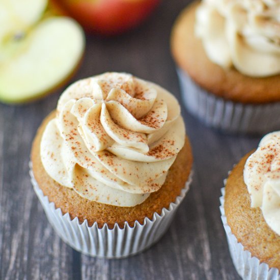 Spiced Apple Cider Cupcakes