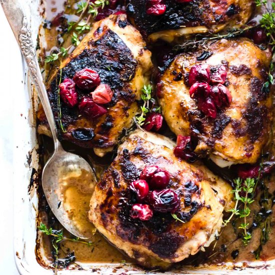 Cranberry Balsamic Roasted Chicken