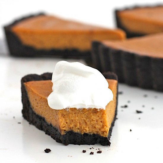 Dark Chocolate Pumpkin Tart