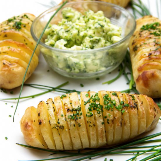 Holiday Hasselback Potatoes