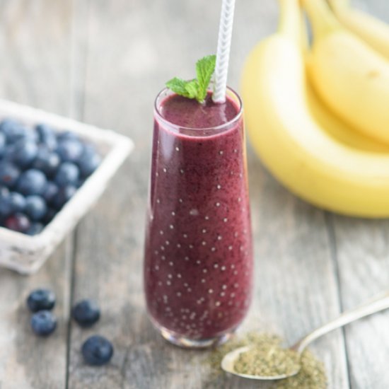 Green Tea Blueberry Smoothie