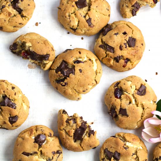 Dark & White Cranberry Cookies