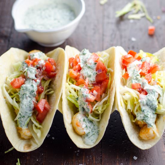 Garlic Shrimp Tacos