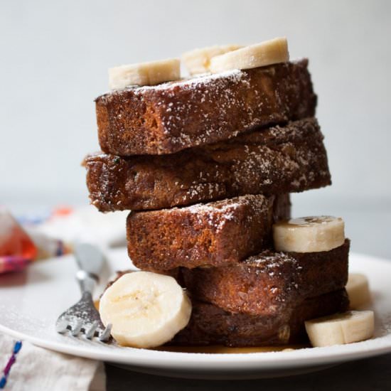 Zucchini Banana Bread French Toast