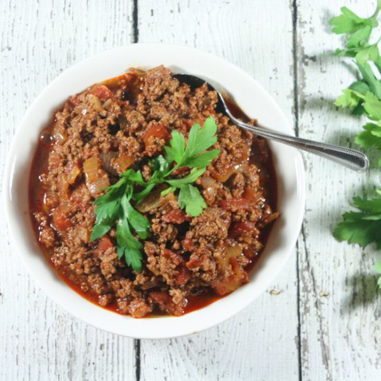 Paleo & Whole30 8-Ingredient Chili