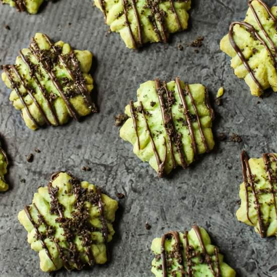 Mint Chocolate Shortbread Snowflake