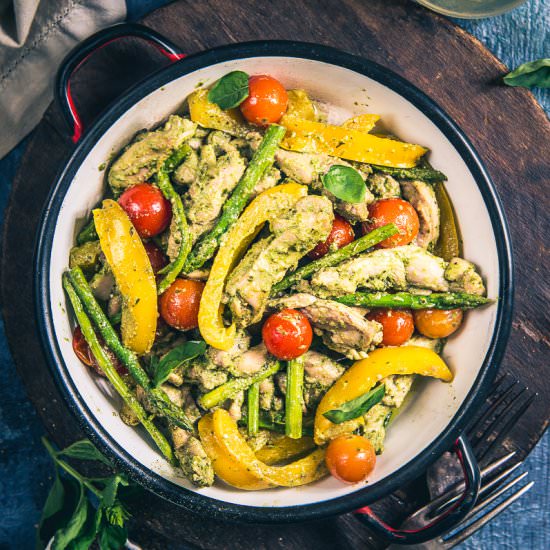 One Pot Pesto Chicken