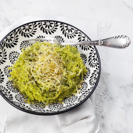 Spaghetti Squash + Arugula Pesto