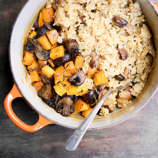 Fall Vegetable Baked Risotto