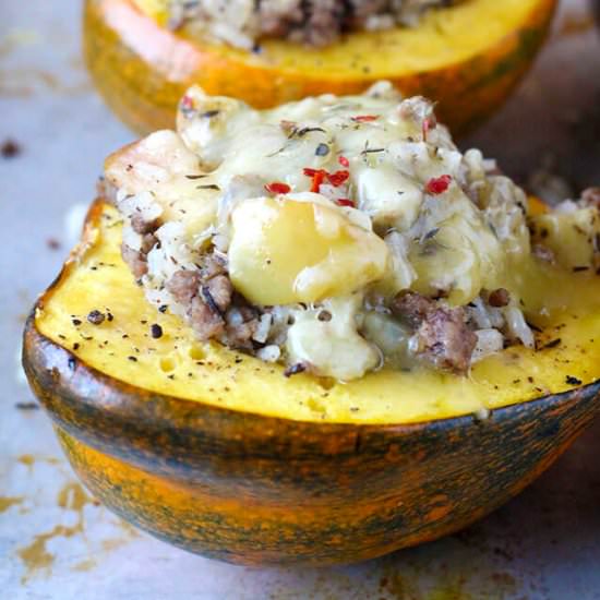 Stuffed Acorn Squash with Beef