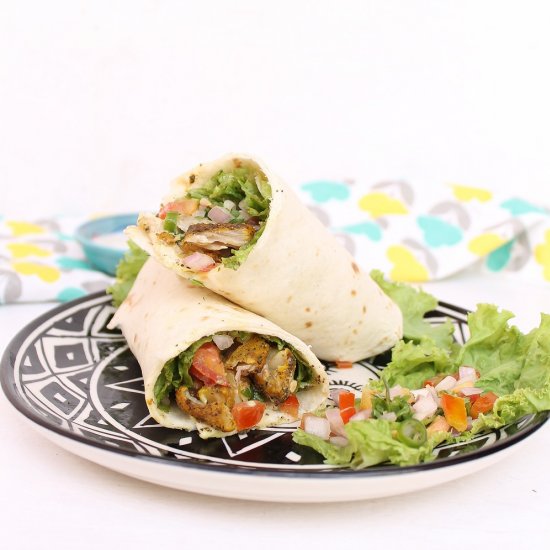 Mexican Low Fat Fish Wraps