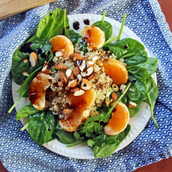 Quinoa and Orange Spinach Salad