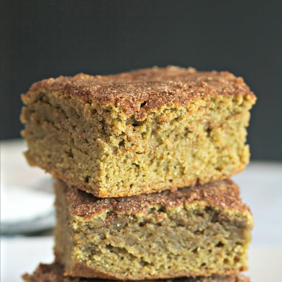 Matcha Snickerdoodle Blondies