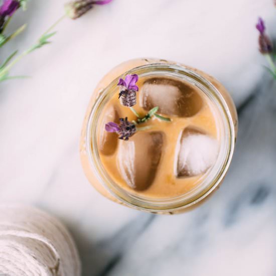 Easy Lavender Coconut Iced Coffee