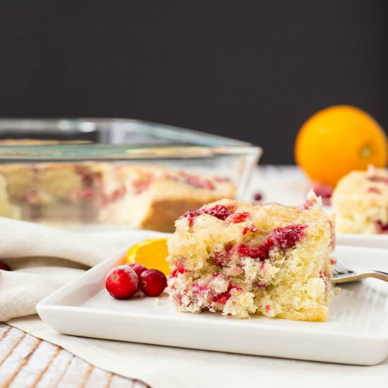 Cranberry Coffee Cake with Orange