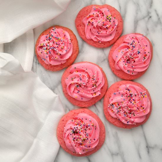 Strawberry Cake Mix Cookies