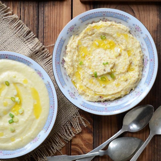 Cheesy Garlic Mashed Root Vegetable