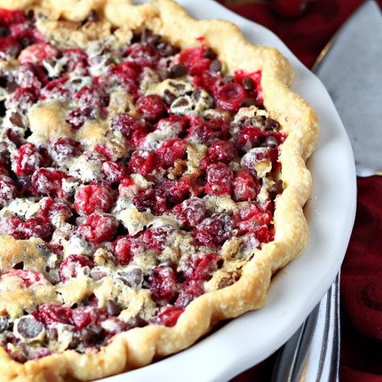 Cranberry Chocolate Pecan Pie