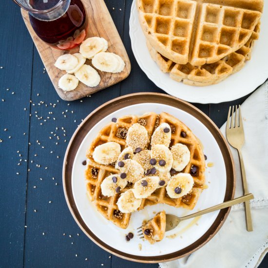 Crisp Miso-Tahini Waffles