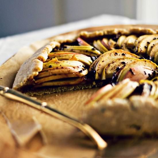 Rosemary Chocolate Apple Crostata