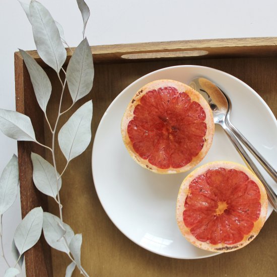 Brown Sugar Bruleed Grapefruit